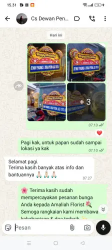 Testimonial Papan Bunga Pernikahan pasirreungit